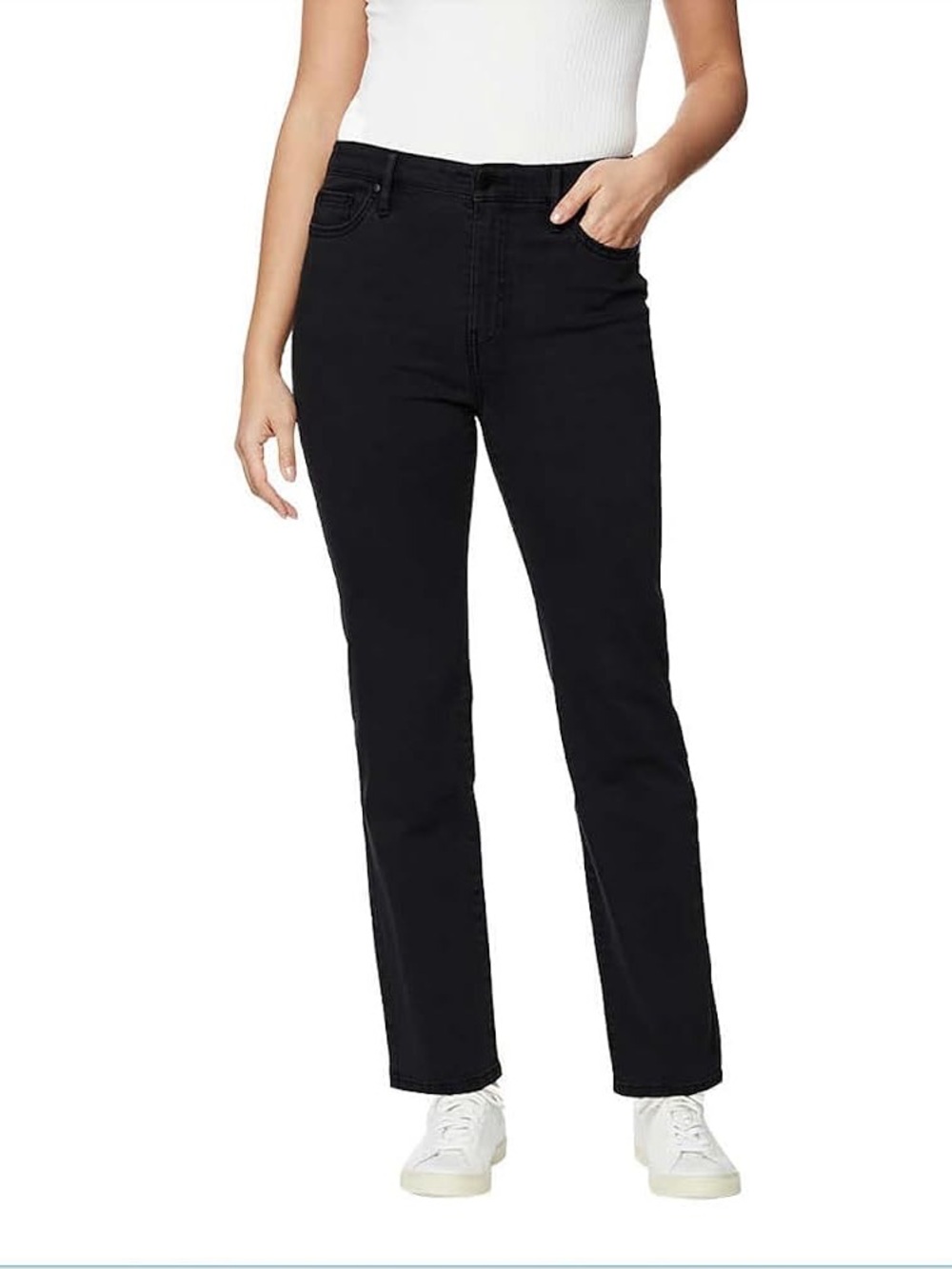 NWT Buffalo David Bitton High Rise Straight Leg Stretch Black Jeans 14/34